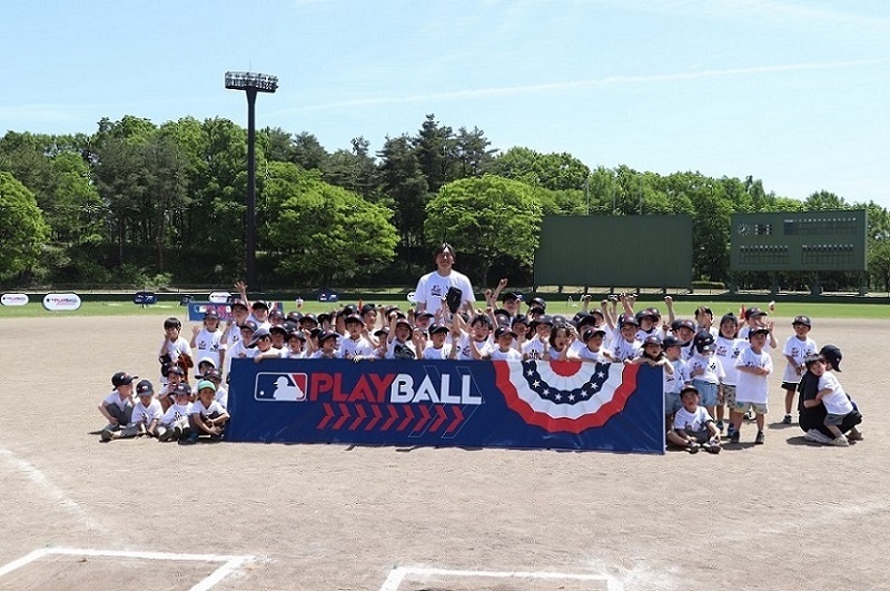 松井秀喜さんとMLBによる野球教室