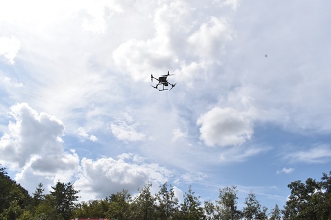 ドローンの空撮訓練