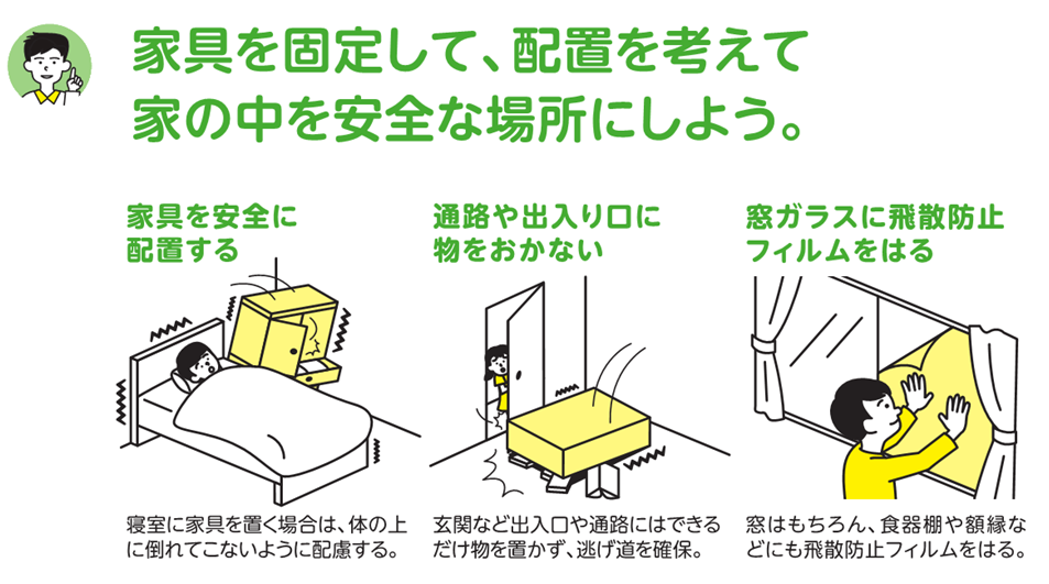 家の中を安全な場所にしましょう。
