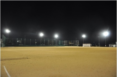根上中学校夜間照明施設(夜間)