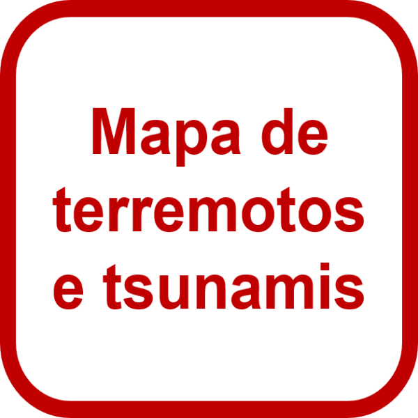 Mapa de terremotos e tsunamis