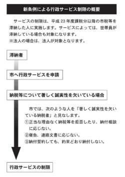 新条例による行政サービス制限の概要チャート