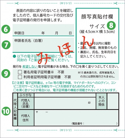 申請書（裏）