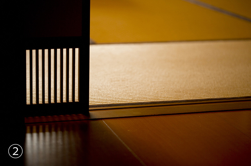 Room with flat floors, minimal steps and sliding doors